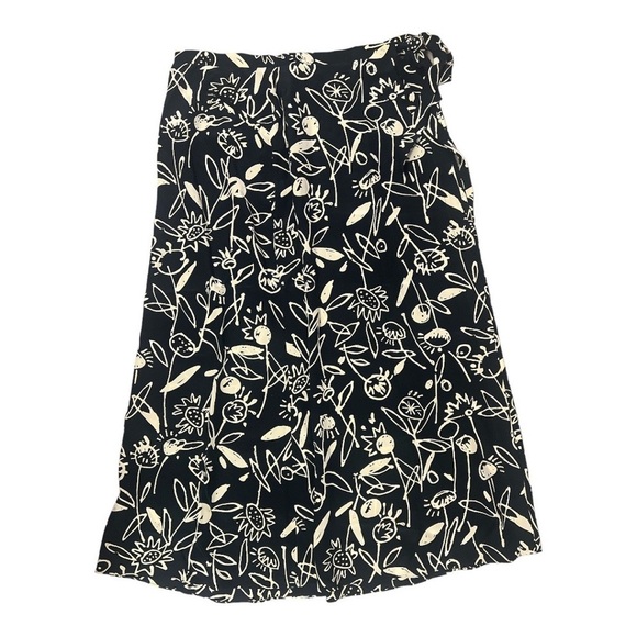 Linda Allard Ellen Tracy Full Wrap Maxi Skirt 100% Silk Size 4 EF2 - Picture 1 of 4